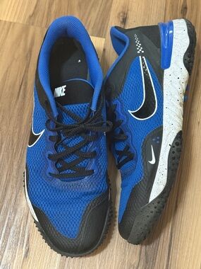 Nike Royal Blue and Black Mesh Running Shoes